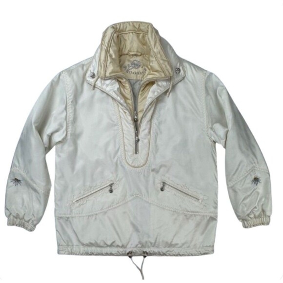 Vintage Sportalm Kitzbühel Ivory Quilted Ski Jacket Women 42 Austria Embroidered - Picture 1 of 16